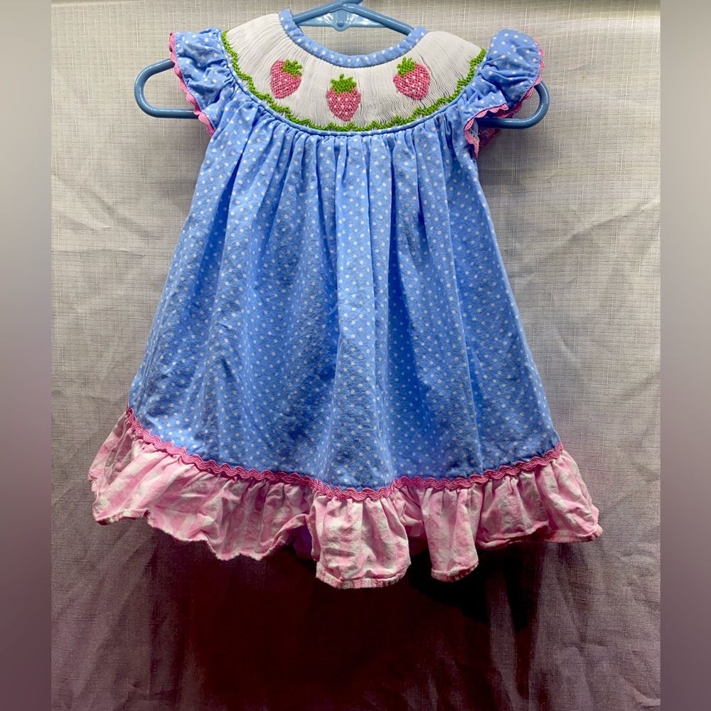 Bayou Babies “Strawberry” Smocked Dress